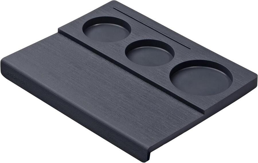 Espresso Tamping Station Koffie Tamper Mat Barista Werkplek Met Hoekrand 24 x 19.5 cm Donkergrijs