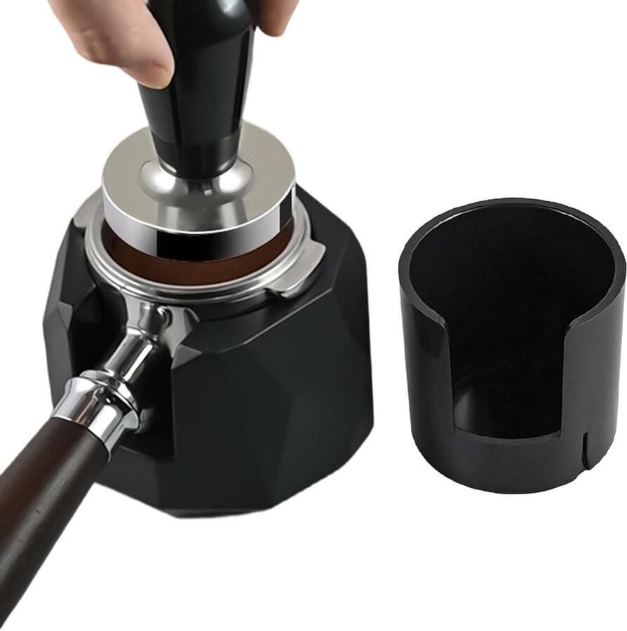 Espresso Tamping Station Koffiestamperhouder Werkstation Espresso Bereiden In Hoogte Verstelbaar 51-58mm Universeel Zwart