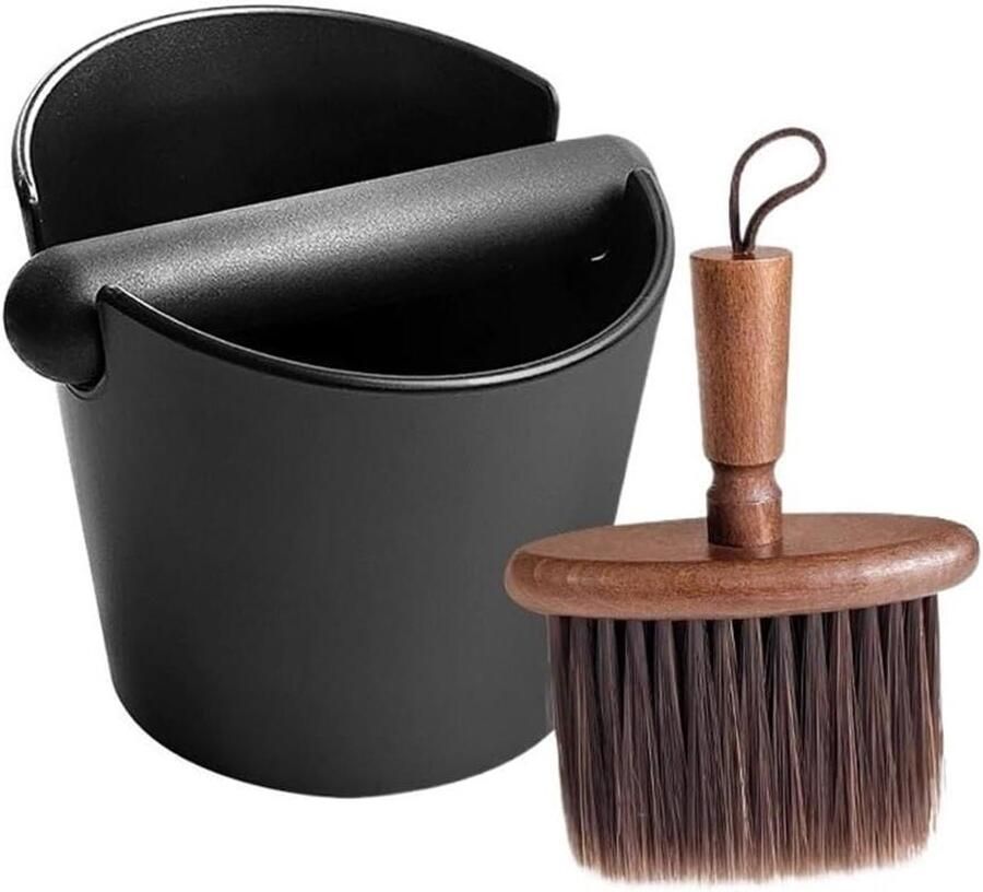 Espresso Uitklopbak Set Koffiedikbak Koffie Espresso Bereiden Slagvaste PP Constructie 3 Delige Set Zwart
