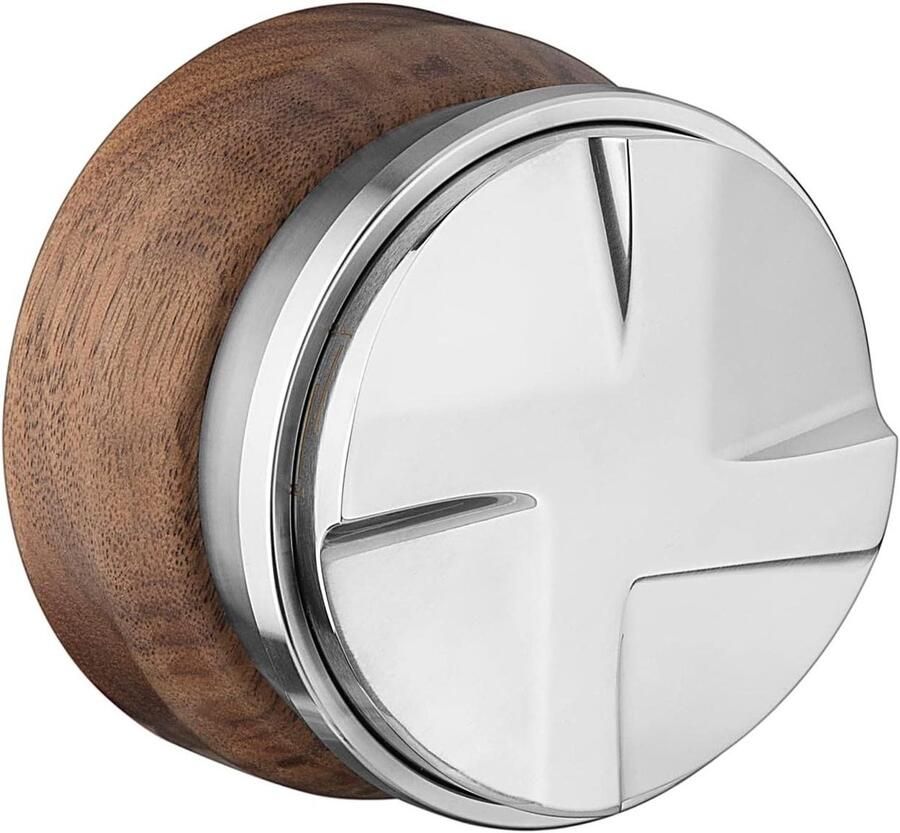 Espresso Verdeler Koffiedistributeur Aanpassing Perfect Koffie Puck Verstelbare Hoogte 53 mm Walnoot