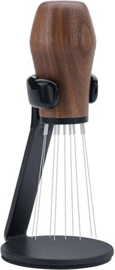 Espresso WDT Distributie Tool met Houten Handvat en Vervangbare Naalden