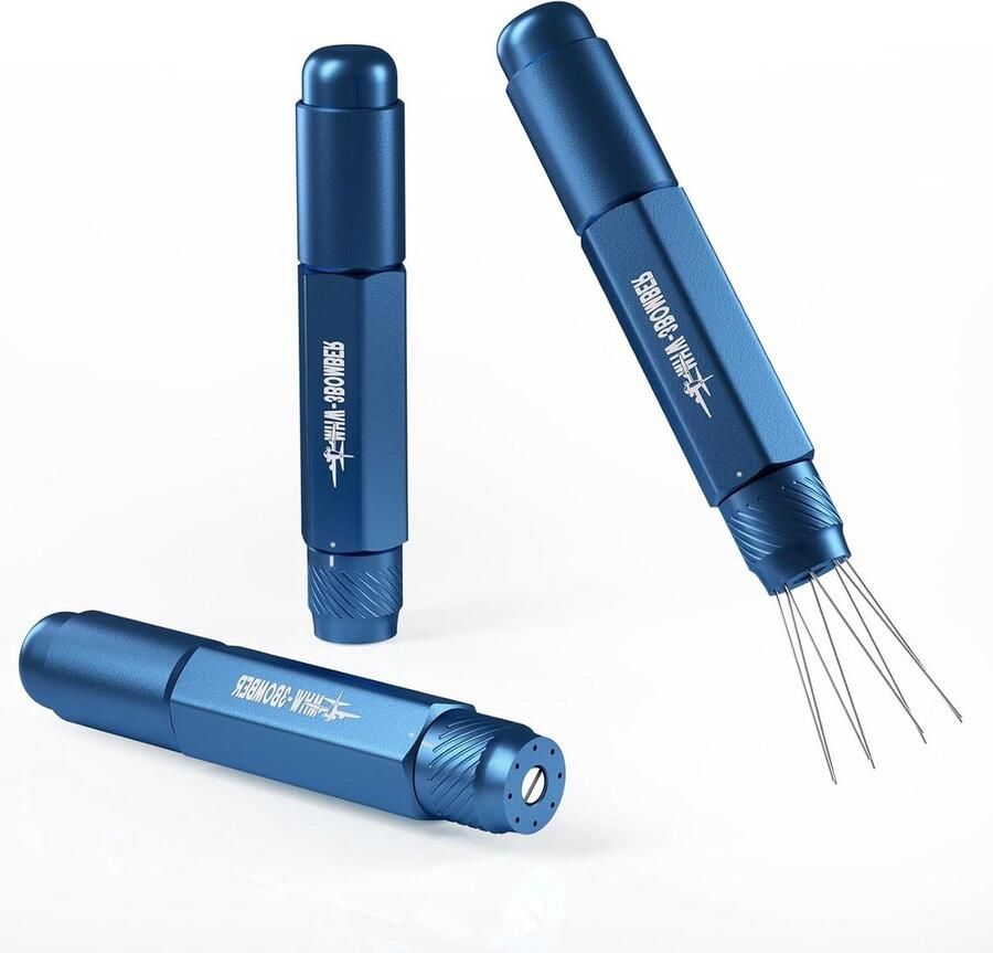 Espresso WDT Tool Koffie Roerder Betere Extractie Intrekbaar Naaldontwerp 0.4mm 8 Naalden Blauw