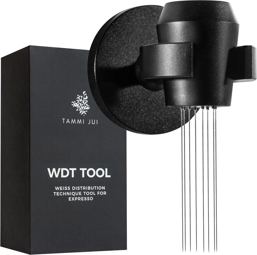 Espresso WDT Tool met 8 Naalden en Magnetische Houder voor Koffiedistributie