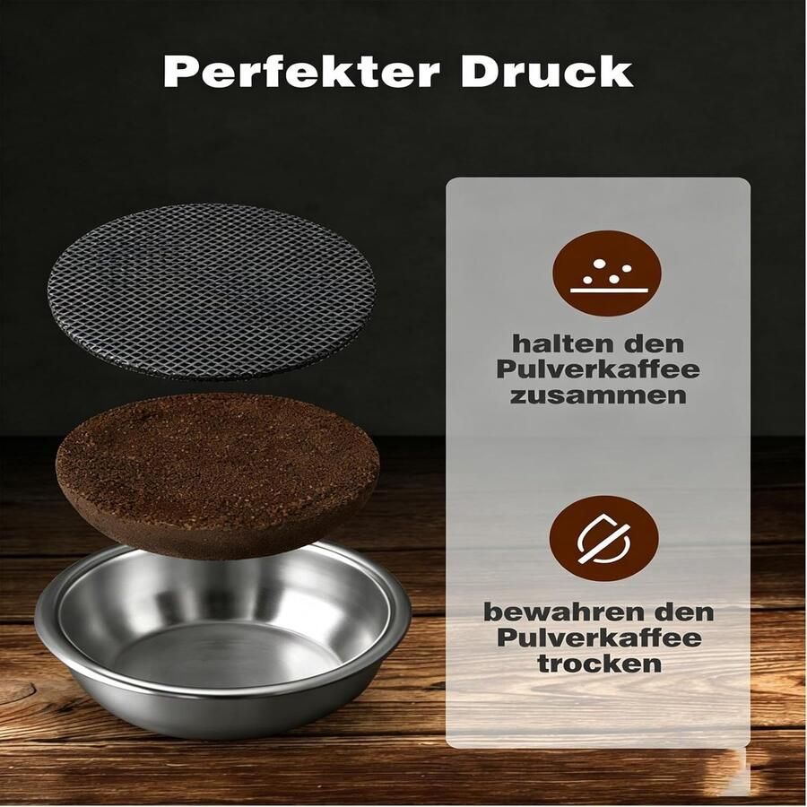 Espresso Zeef Puck Screen Koffiebereiding Roestvrij Staal 2 Stuks 58.5mm Zilver