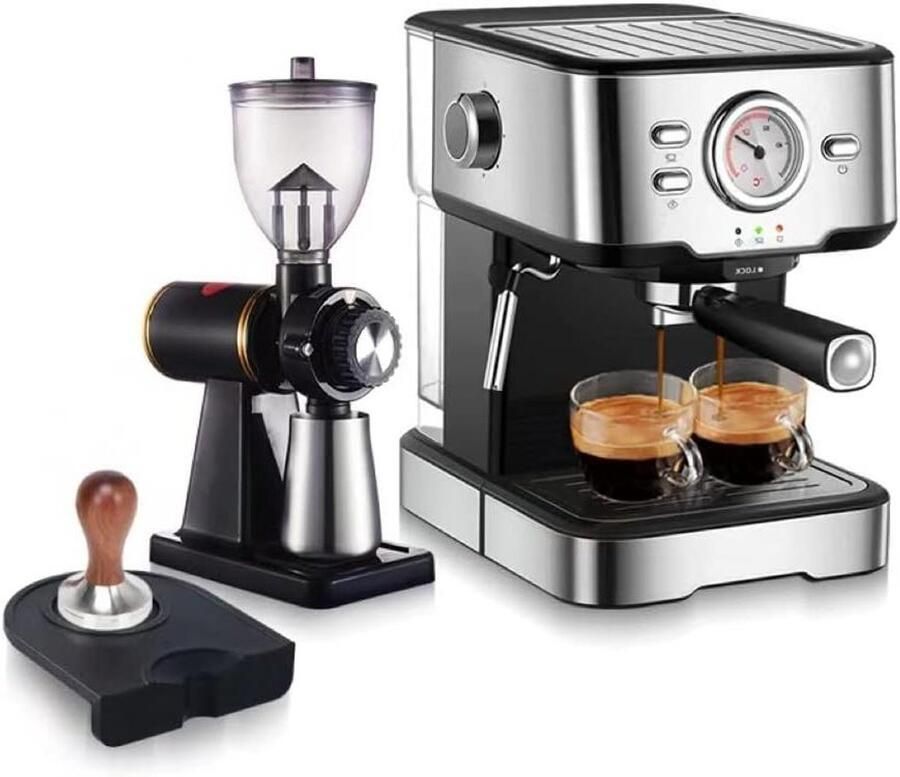 Espressoapparaat Cappuccino machine Thuis koffie zetten Roestvrij staal