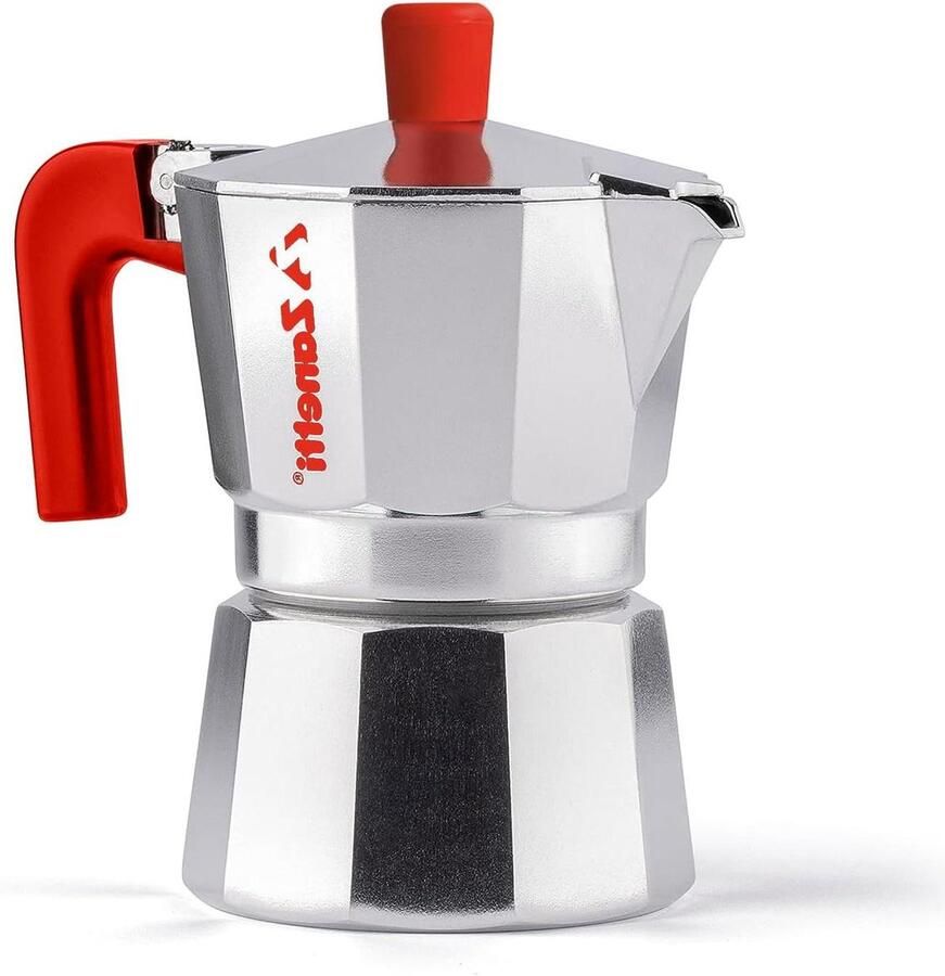 Espressoapparaat Koffiezetter Moka Italiaanse Koffie Maken Anti-druppelsysteem 1 kopje Rood