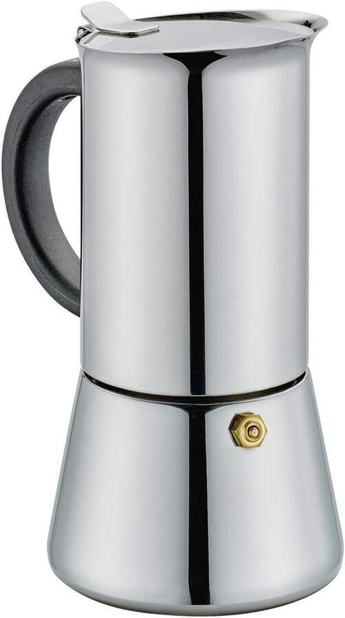 Espressokoker Koffiezetter Espresso Maken Roestvrij Staal 4 Kopjes Zilverkleurig