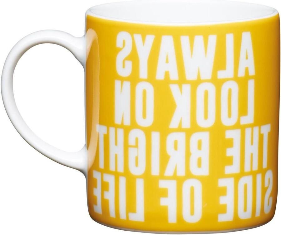 Espressokop Koffiekopje Genieten van Koffie Klassieke Stijl 80 ml Geel Wit