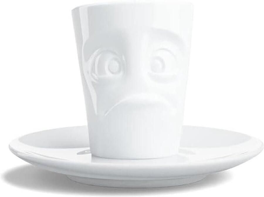 Espressokop met schotel Koffiekopje Mok Koffie Drinken Glanzende Afwerking 80 ml Wit