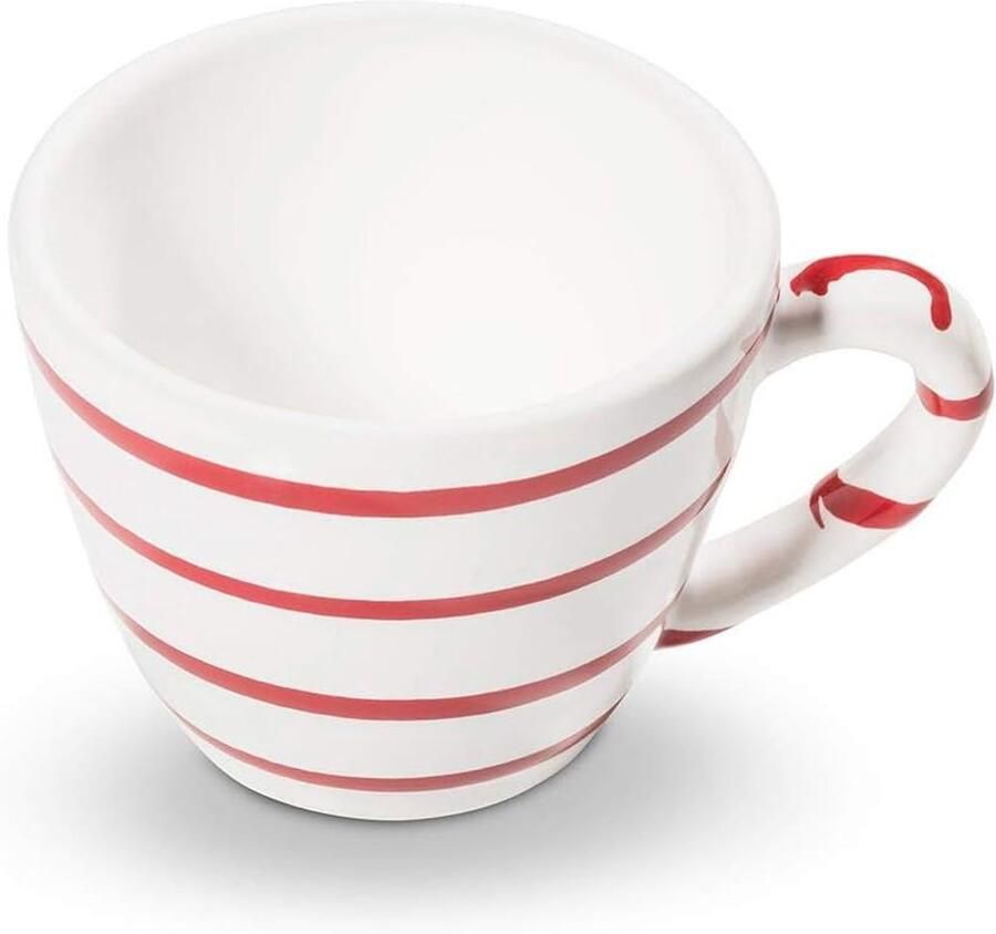 Espressokopje Gourmet Koffiekopje Keramiek Genieten van Espresso Handgemaakt Oostenrijk 006 liter Rood