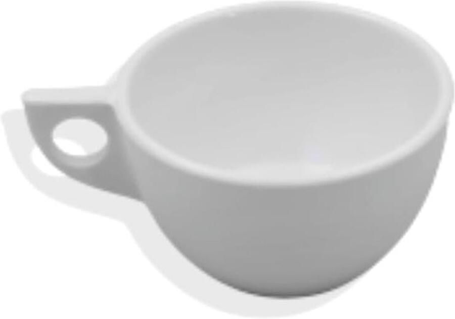 Espressokopje Melamine Koffiekopje Herbruikbaar Koffie Drinken Gemaakt in Italië 95 cm Wit - Foto 1
