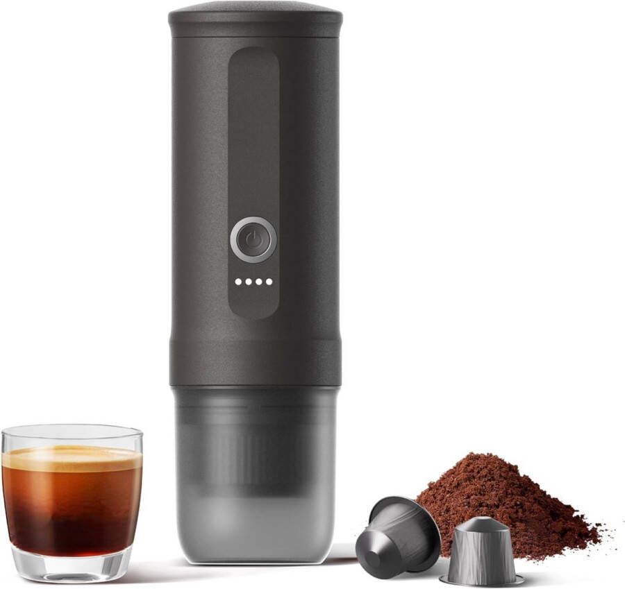 Espressomachine 12V 24V Grijs Handzaam Design Zelfverwarmend 20 Bar Compact & Lichtgewicht Stijlvol & Efficiënt Voor Onderweg Eenvoudig Gebruik Ideaal Voor Reizen & Kantoor