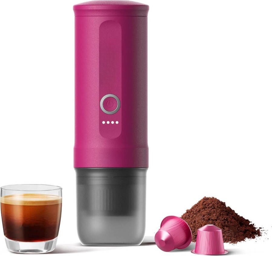 Espressomachine 12V 24V Rood Zelfverwarmend 20 Bar Draagbaar Design Compact & Lichtgewicht Krachtige Pomp Perfect Voor Reizen Stijlvol Ontwerp Handzaam & Efficiënt Snel & Krachtig
