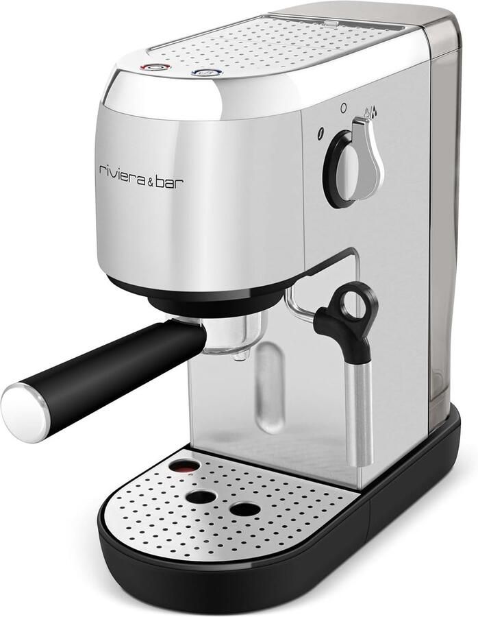 Espressomachine 1400W geborsteld inox 19 bar compacte vormgeving voor rijke koffie ShopVlot