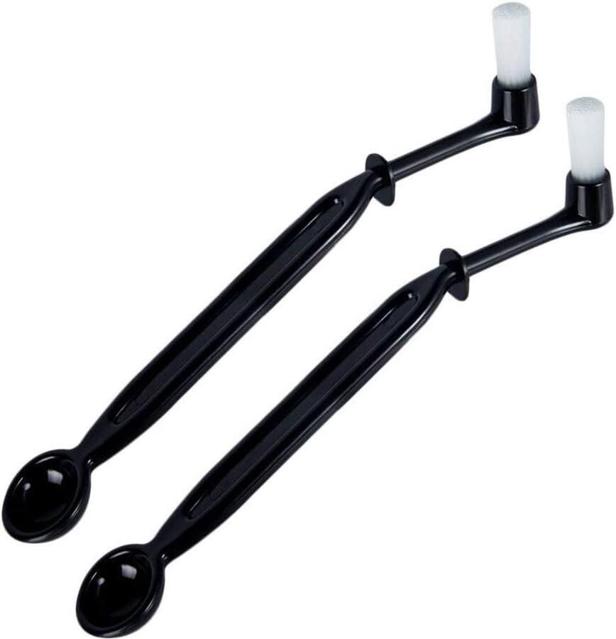 Espressomachine Borstel Koffiemachine Reinigingsset Met Lepel 3-in-1 Borstel & Schepje 8.6 Inch Zwart