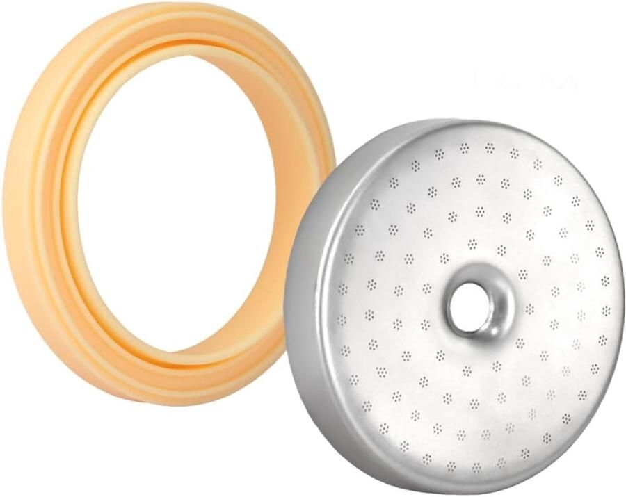 Espressomachine Douche Koffiefilter Set Koffie Bereiden Gelijkmatige Waterverspreiding 54mm Diameter Zilver