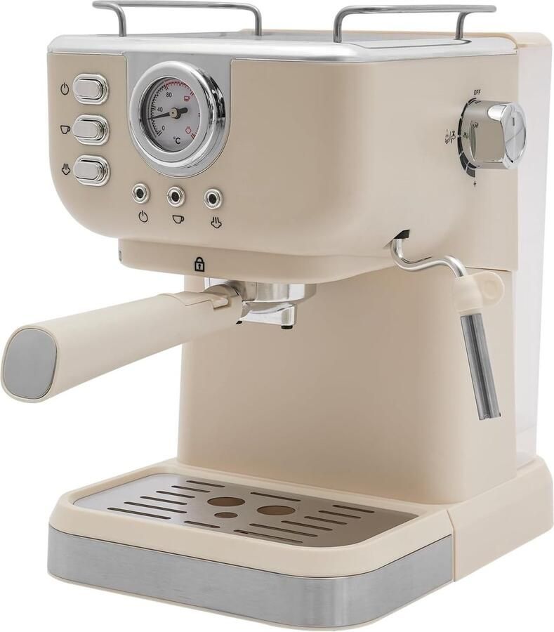 Espressomachine en filterkoffiemaker 20 bar 1050 W met melkschuimer geniet van aromatische koffie thuis SnelShoppen