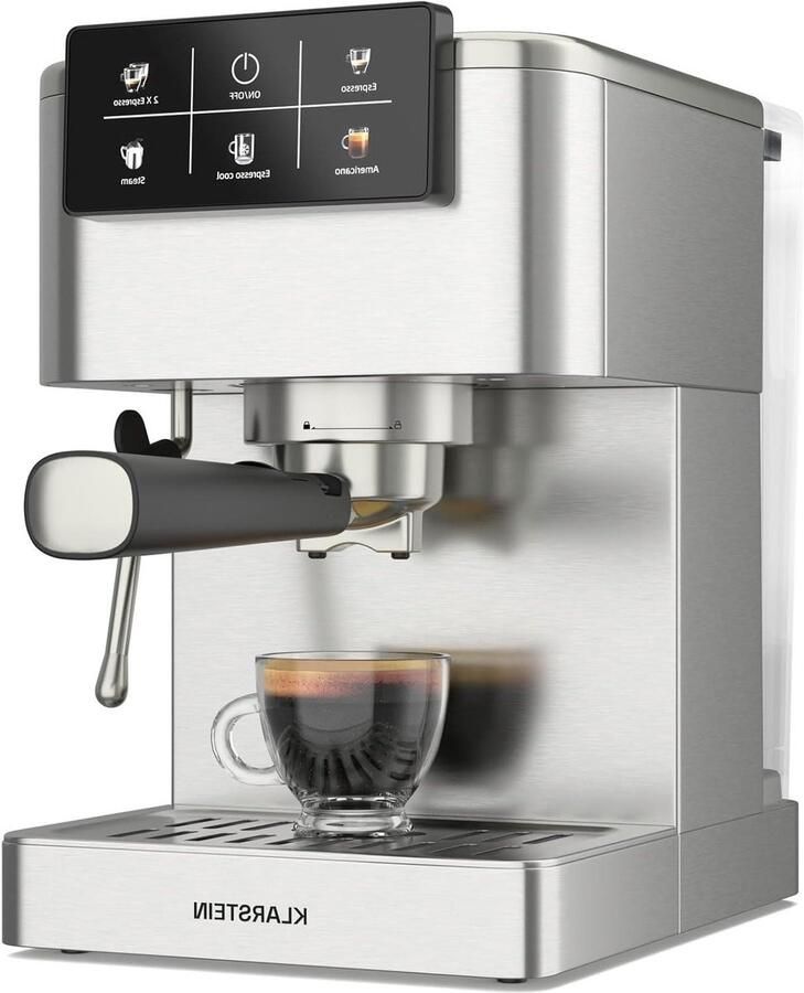 Espressomachine Koffiezetapparaat Barista Kwaliteit 20 Bar Druk 1.5 Liter Tank Roestvrij Staal