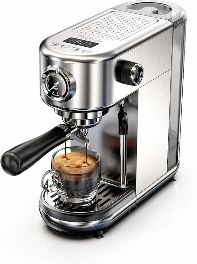 Espressomachine Koffiezetapparaat Koffiemachine Koffieapparaat Semi Automatisch Chroom 10 Bar Temperatuur Instelbaar