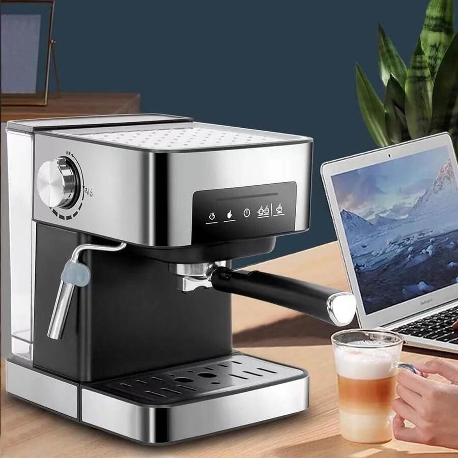 Espressomachine Koffiezetapparaat Thuis barista 20 bar druk Halfautomatisch Zwart