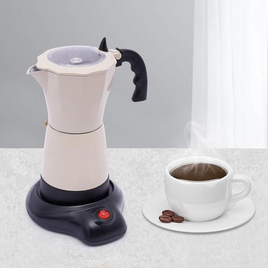 Espressomachine Koffiezetapparaat Thuis Koffie Maken Bediening met één knop 300 ml Beige