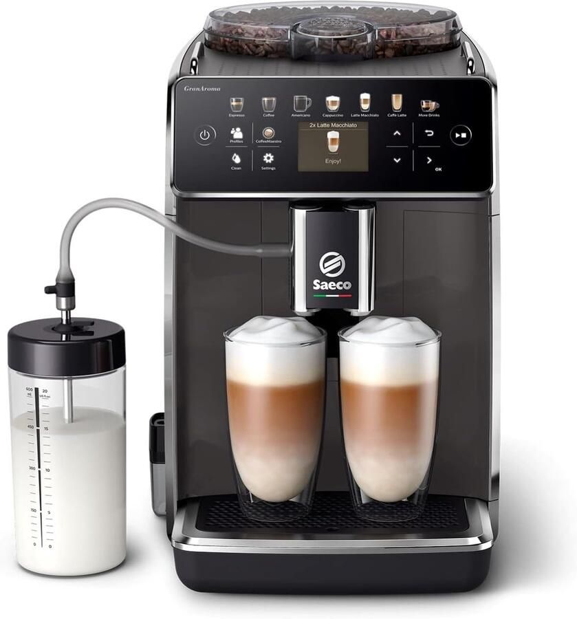 Espressomachine met 14 Koffievariaties en Kleurendisplay Automatische Reiniging en 4 Gebruikersprofielen