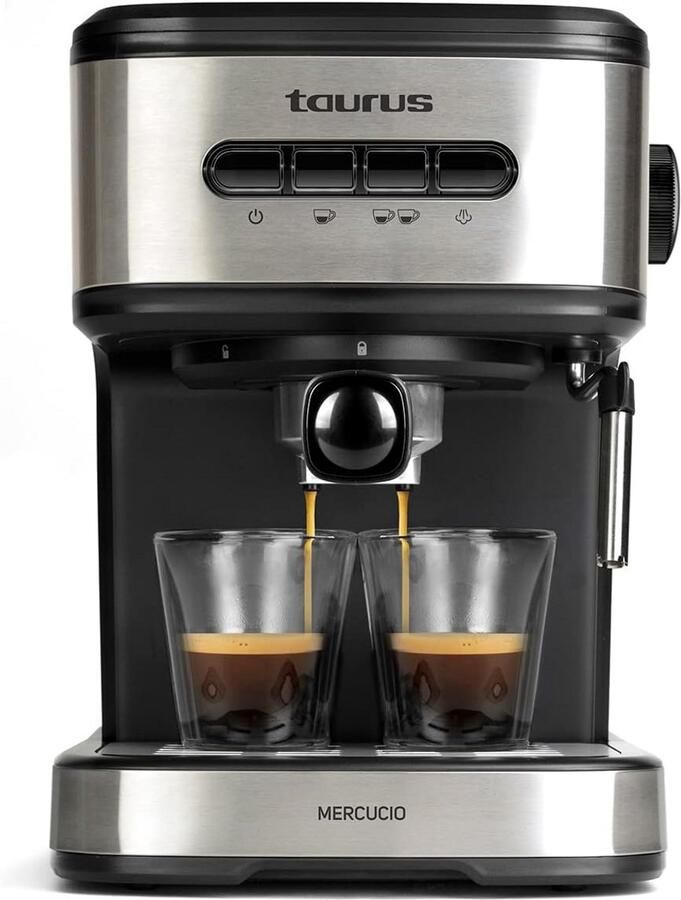 Espressomachine met 20 Bar Druk Programmeerbaar en BPA-vrij Inclusief Stoompijp