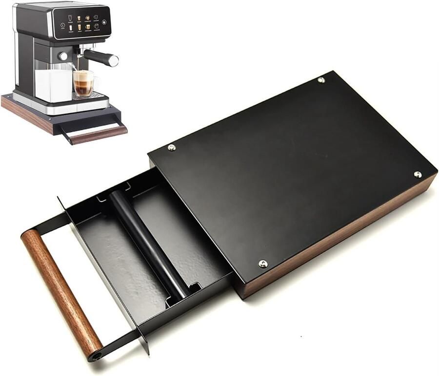 Espressomachine met Afneembare Knock Tray en Koffiecontainer met Deur en Handvat voor Gemakkelijk Malen