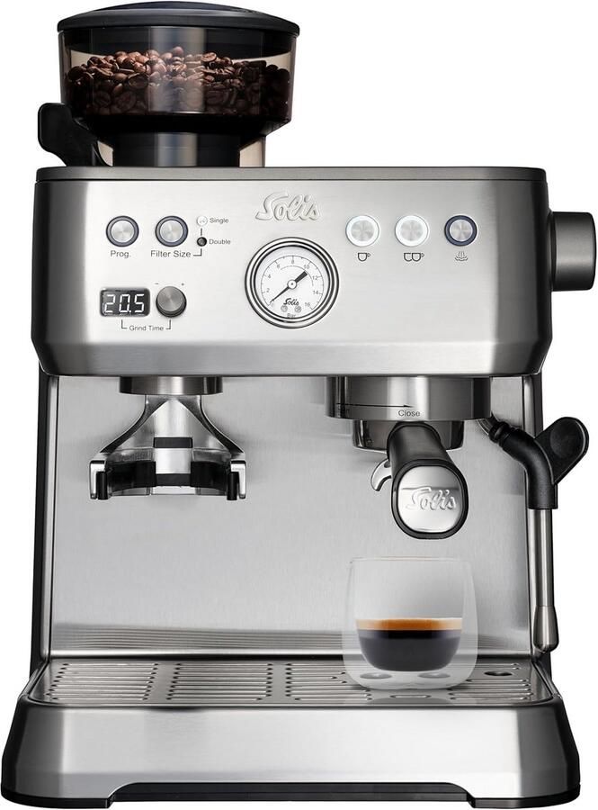Espressomachine met inbouwbonenmaler en melkopschuimer Semi-automatische koffiemachine met PID