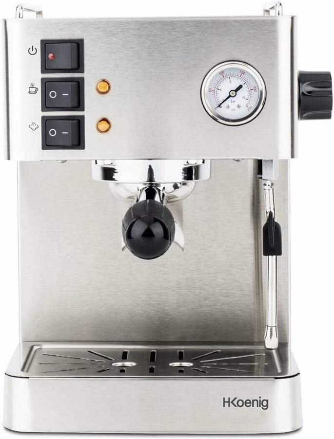 Espressomachine met Melkopschuimer en 15 Bar Druk 1 7 L Waterreservoir Roestvrij Staal