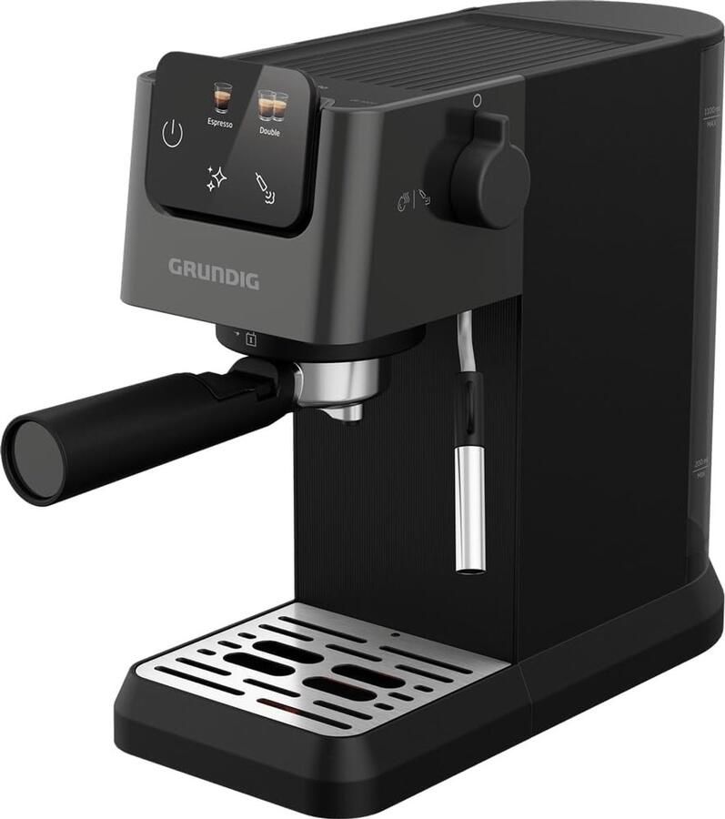 Espressomachine met melkopschuimer Koffiezetapparaat Barista koffie thuis Semi-automatische bediening 1.1 Liter tank Zwart