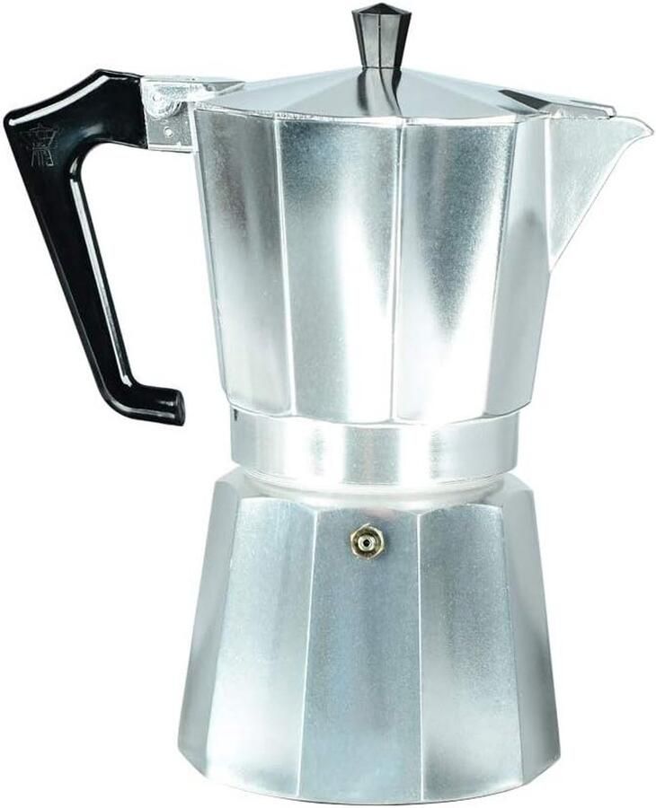 Espressomachine Moka pot Koffie Zetten Achthoekige Vorm 6 Koppen Zilver