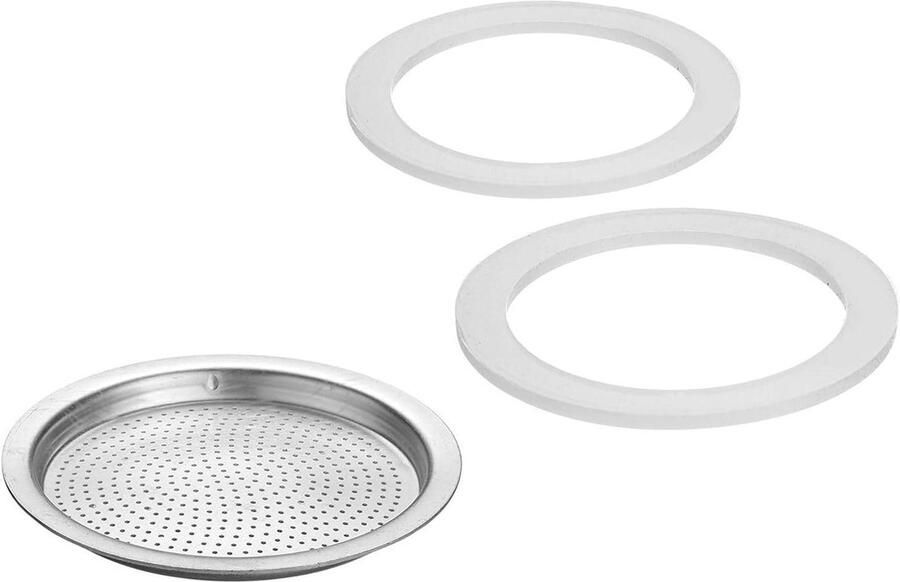 Espressomachine Onderdelen Reserveonderdelen Koffiezetapparaat Espresso Maken Set van 3 9 Kopjes Zilver Zwart