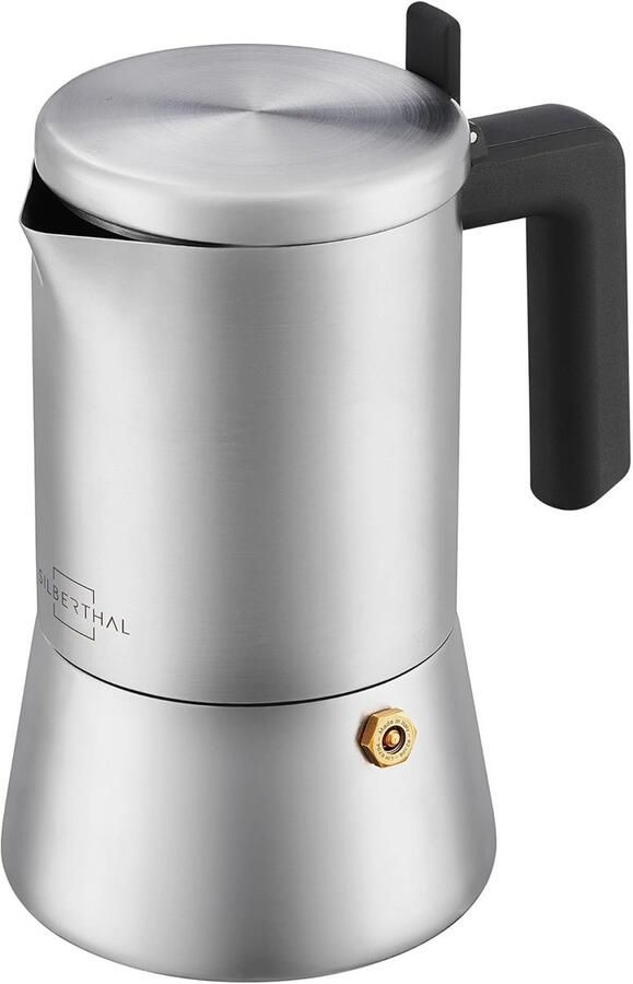 Espressomachine RVS voor 6 Kopjes Geschikt voor Inductie en Alle Fornuizen