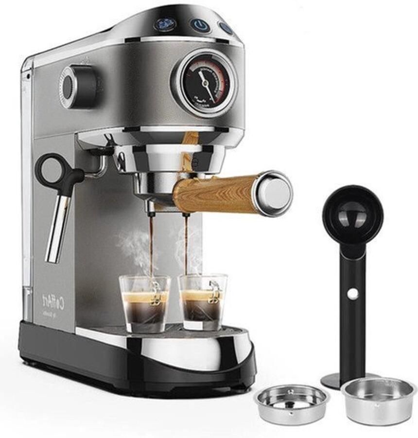 Espressomachine – Semi-Automatische Koffiemachine – Espresso Maker – Koffiezetapparaat – 20 Bar Pompdruk – 1 Liter Waterreservoir