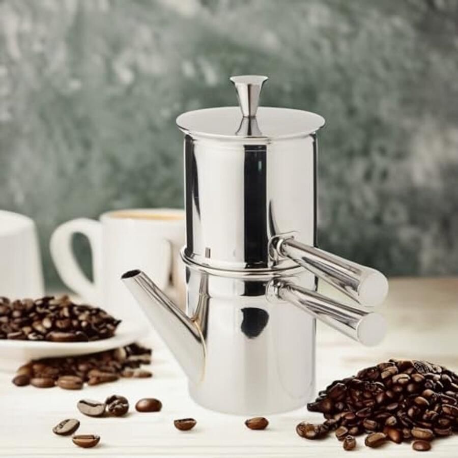 Espressomachine voor 1-2 kopjes van roestvrij staal 18 10