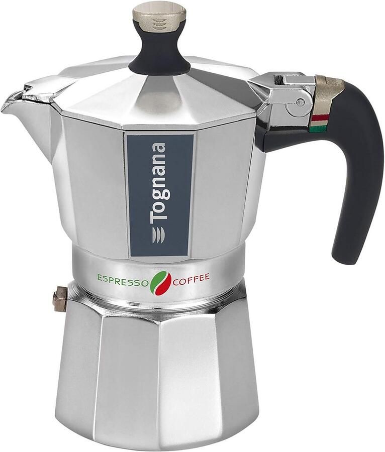 Espressomachine voor 1 kopje aluminium gemaakt in Italië