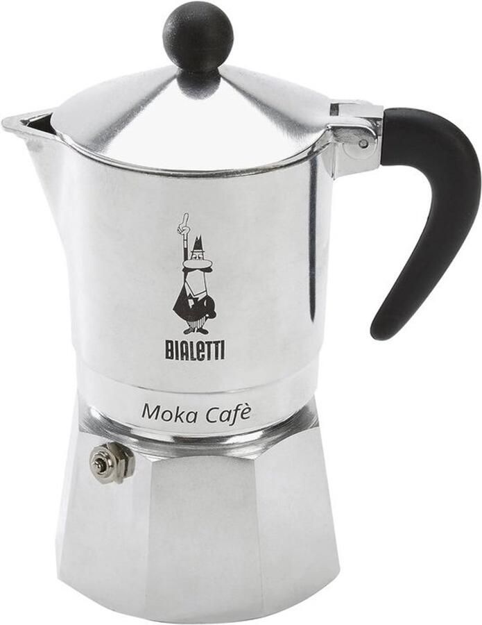 Espressomachine voor 3 kopjes aluminium grijs