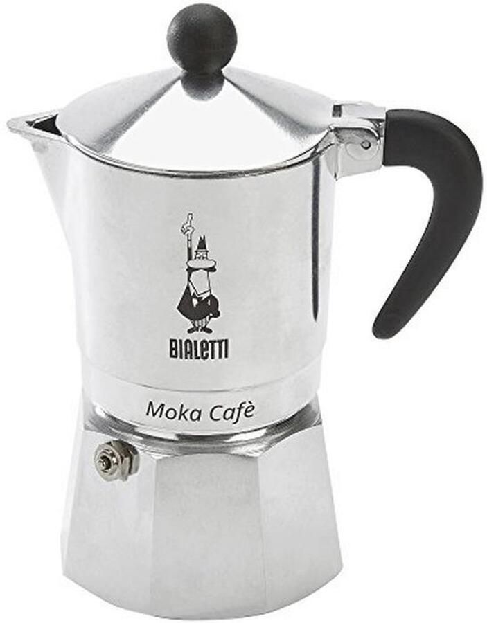 Espressomachine voor 3 kopjes aluminium grijs