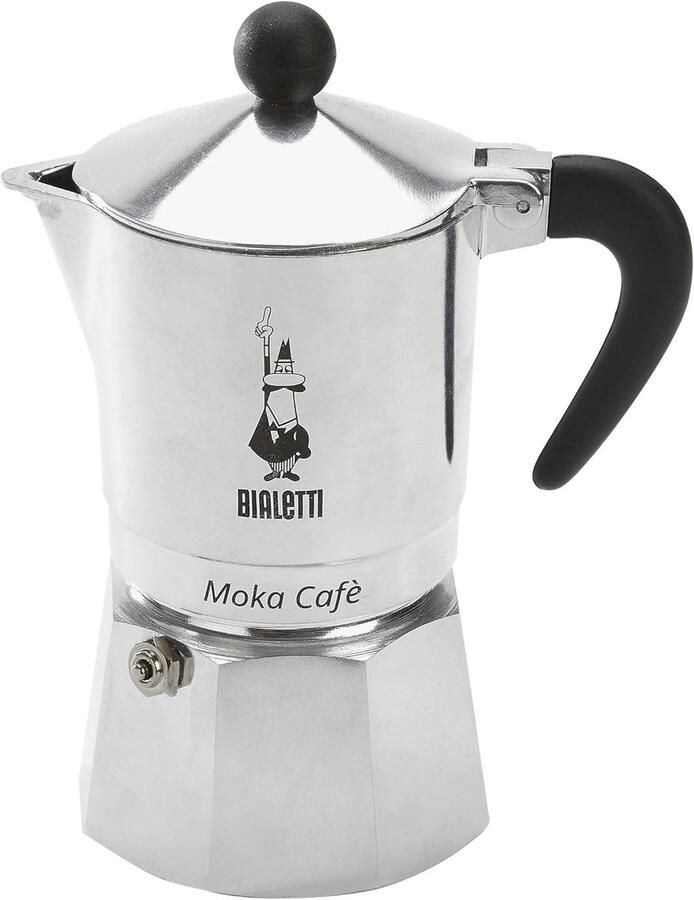 Espressomachine voor 3 kopjes aluminium grijs