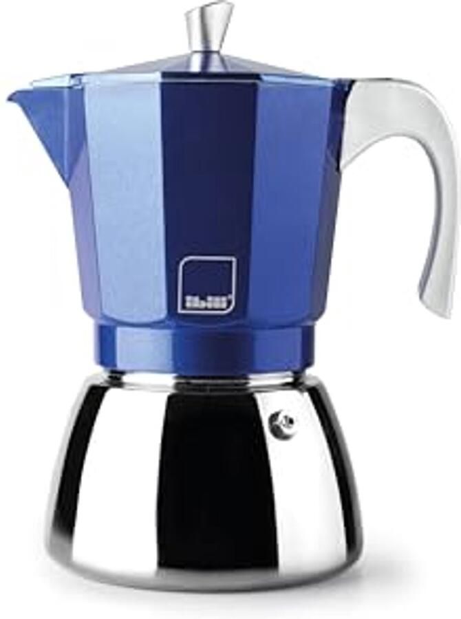 Espressomachine voor 6 Kopjes van Gegoten Aluminium en Roestvrij Staal