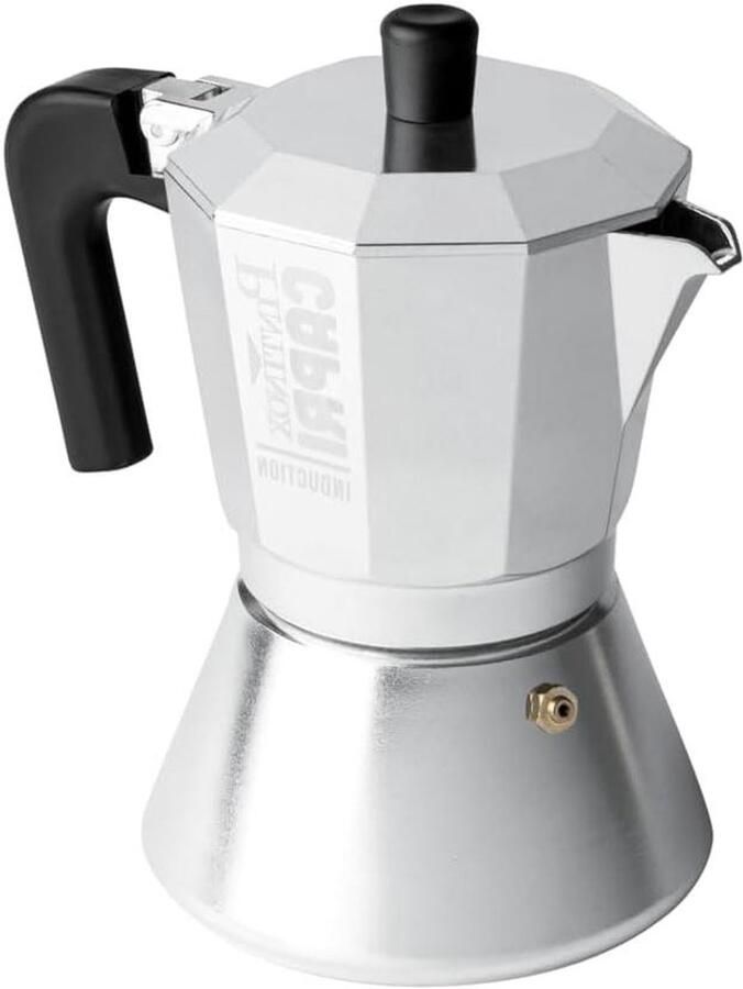 Espressomachine voor fornuis Mokkapot Koffie zetten Geschikt voor inductie 6 Koppen Grijs