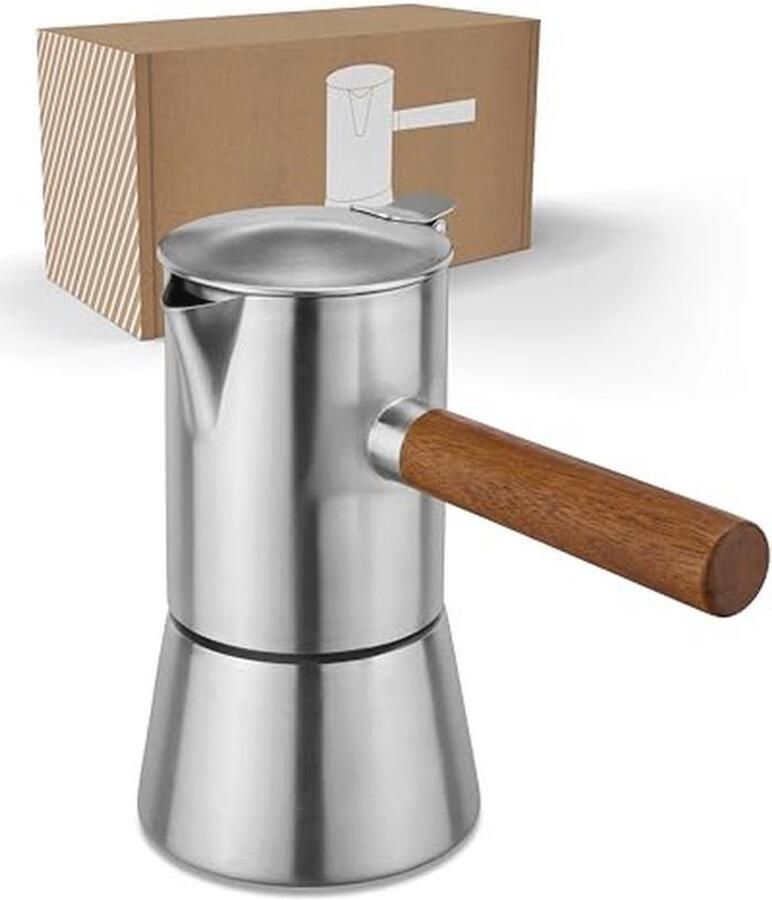 Espressomachine voor inductie Roestvrijstalen koffiekan voor binnen en buiten 3-4 kopjes