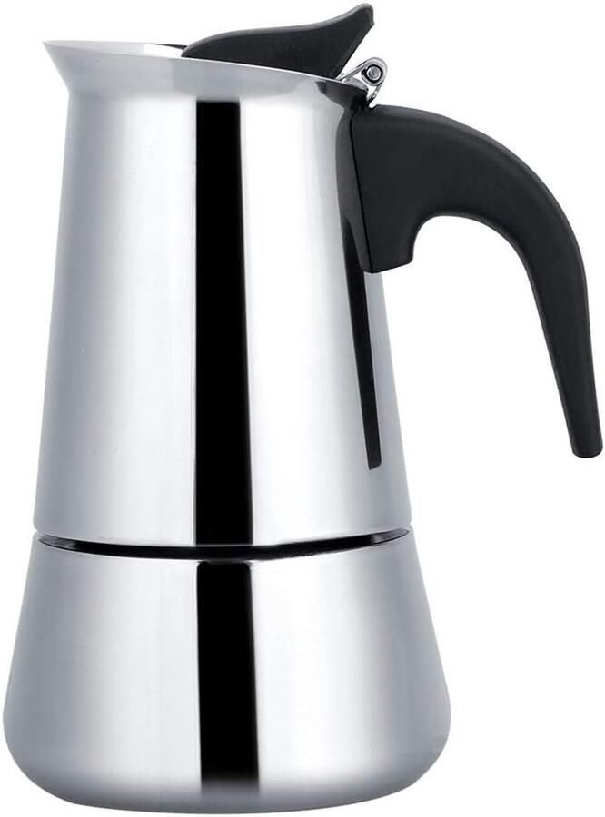 Espressomachine voor inductie roestvrijstalen koffiezetapparaat mokka-koffiezetapparaat camping geschikt voor alle warmtebronnen 450 ml espressomachine (300 ml)