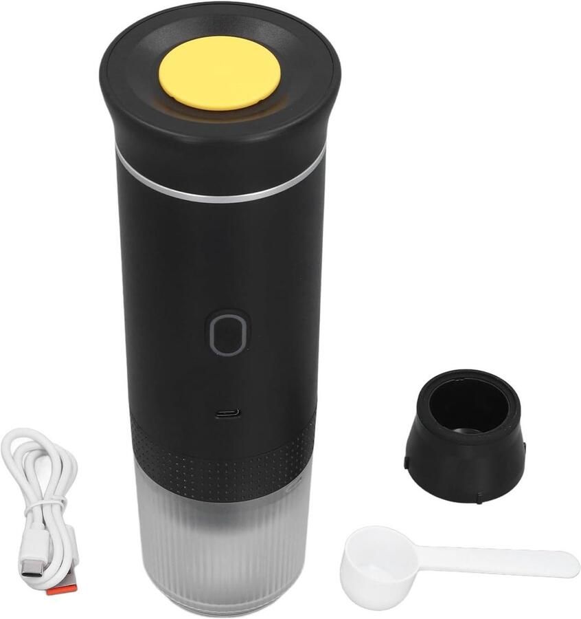 Espressomachine voor Onderweg met Zelfverwarming Draagbaar Mini-koffiezetapparaat 12V 120 Ml 15 Bar Druk Oplaadbaar Ideaal voor Kamperen Reizen Buitenleven