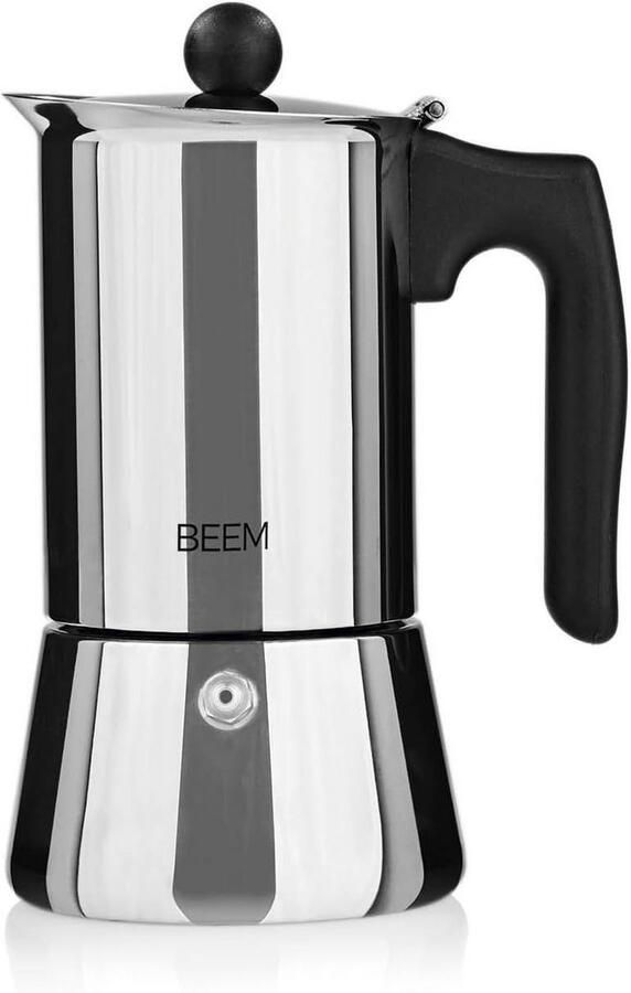 Espressomaker voor op het fornuis RVS Mokkakan voor 4 Koppen Espresso