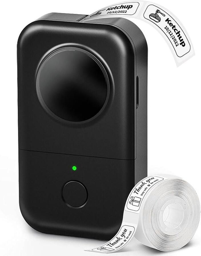 Etiketteerapparaat D30 Bluetooth labelprinter draagbaar labelprinter oplaadbaar zonder inkt mini-labelprinter voor thuis plotter zwart