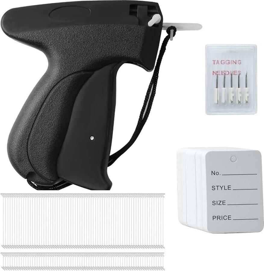 Etiketteerapparaat voor kleding etiketteerpistool met etiketten met 5 reservenaalden + 5000 hechtdraden + 500 prijskaarten voor kleding etiketten prijskaartjes