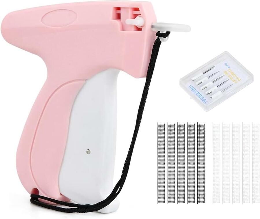 Etiketteermachine met 5 reservenaalden + 1000 draden etiketteerpistool voor kleding hoeden prijskaartjes