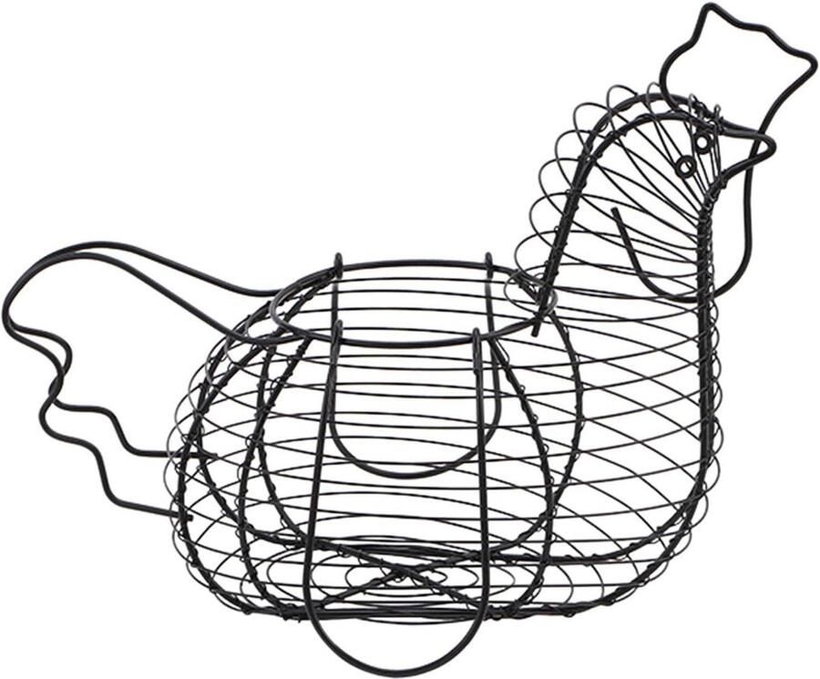 Eier Mand Eierhouder Kip Eieren Bewaren Ventilerend Ontwerp 34 cm Zwart